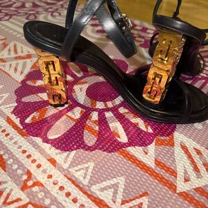 Givenchy Black Heels with Gold Accent